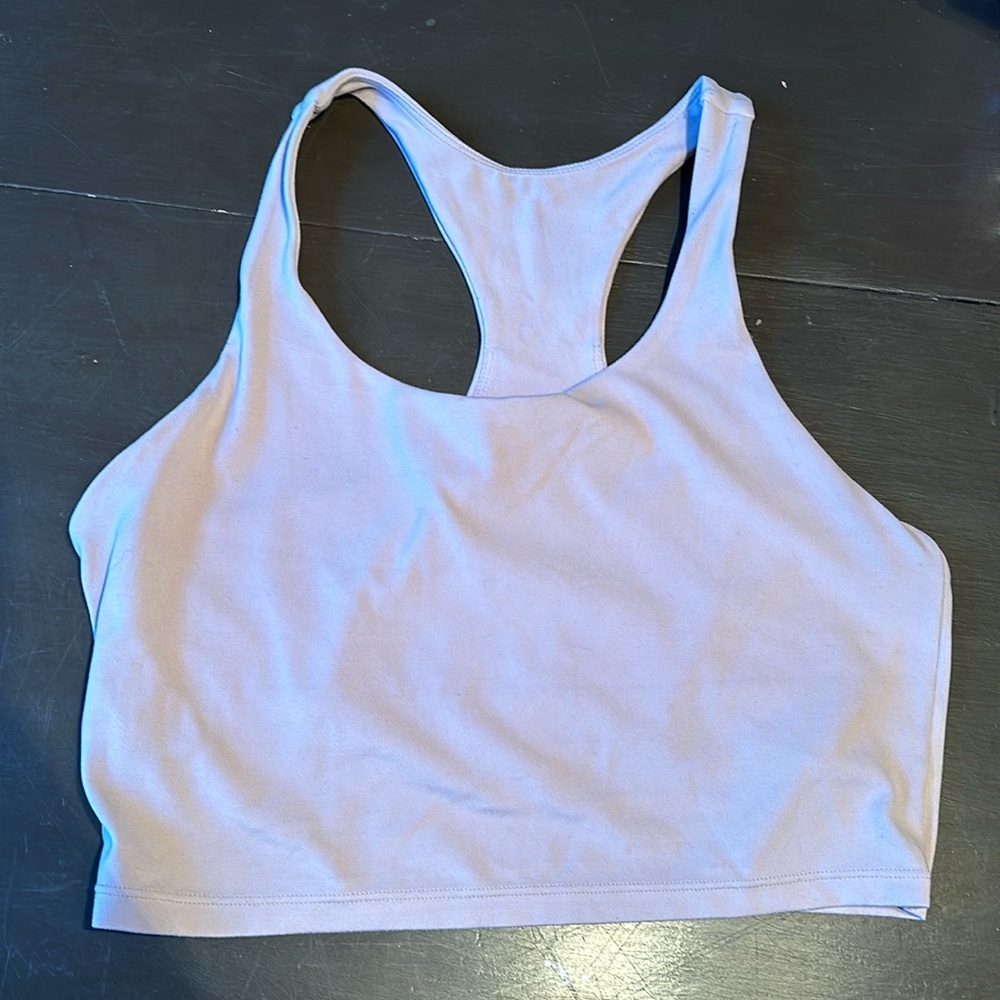 Paragon light lilac crop tank size XL